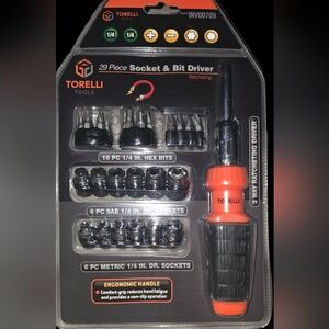 Torelli Socket & Bit Driver Set with Ergonomic Handle